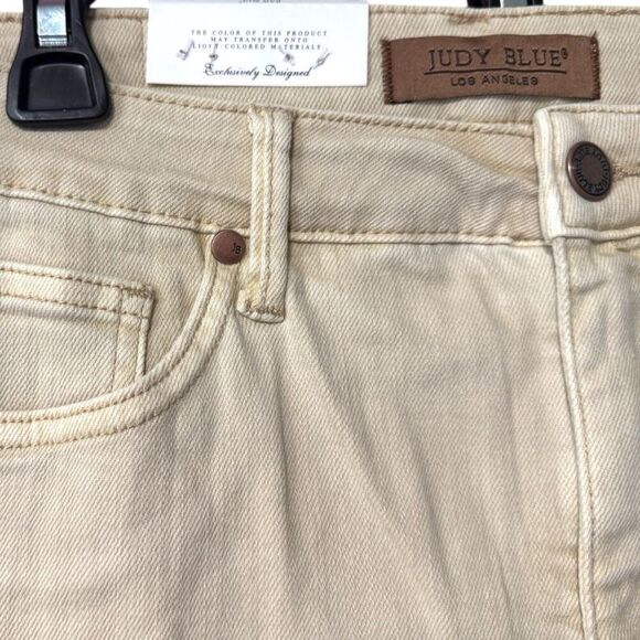 Judy Blue High Rise Tummy Control Skinny Jeans Beige Garment Dyed NWT - Picture 11 of 13